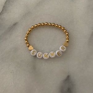 Personalized name bracelet 14k gold filled 4mm